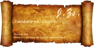 Jandaurek Zsolt névjegykártya